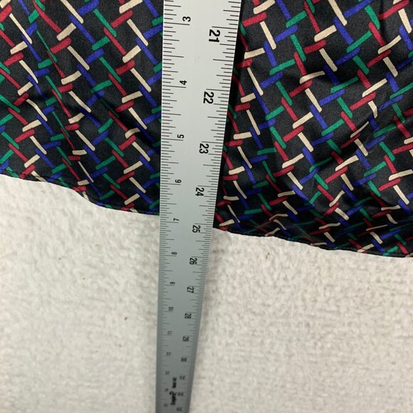 Talbots Womens Short Sleeve Pleated Neck Multicolor Blouse 100% Silk Top Size 10 - Picture 5 of 10